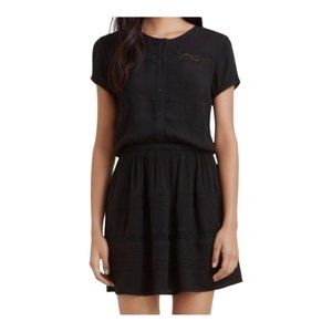 Talula Aritzia Kissett Black Short Sleeve Mini Dress